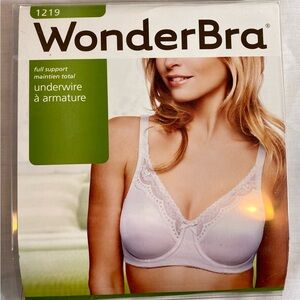 Wonderbra 1219 Full Support Underwire Bra D36 Lingerie Intimates White New